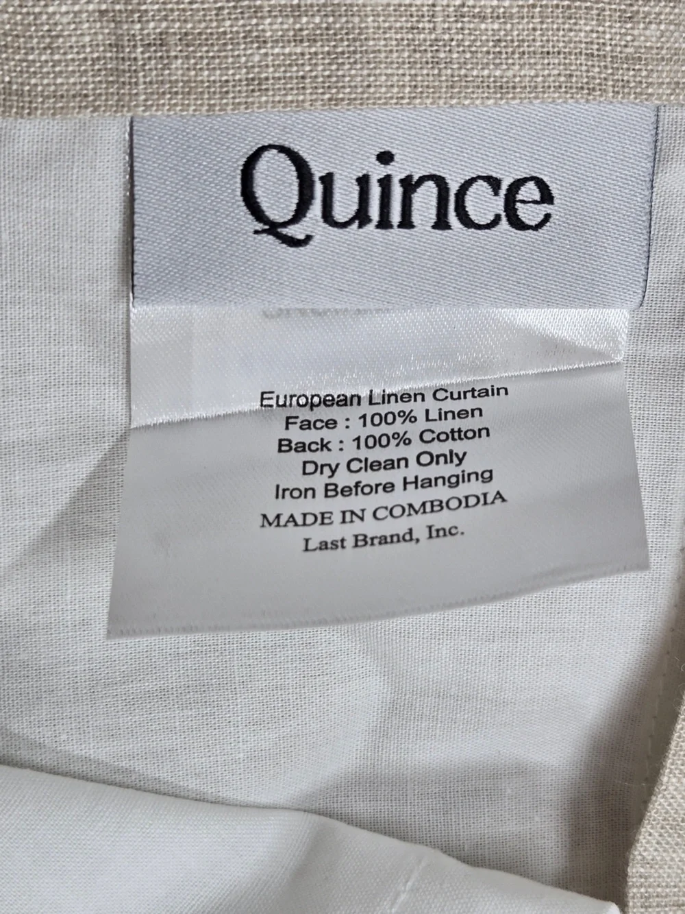 NWT QUINCE Set Of 2 48x84 European Linen Curtains Flax 0056